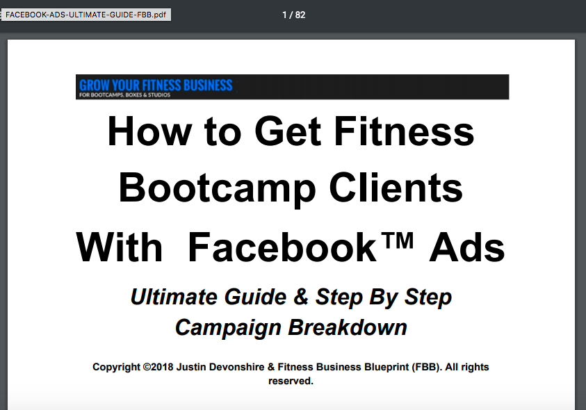 Fitness business Facebook ads guide